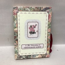 Vintage Victorian Photo Album Coulor Library Books 11.5x8    Hardcover