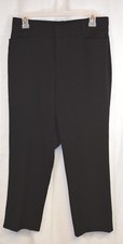 Nine West Dress Pants Sz 8  Black Flat Front Hook Zipper Pockets Career Work