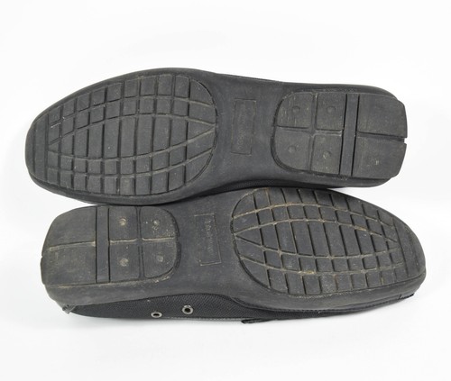 Robert Wayne Black Fabric & Leather Jackson Slip On Loafers Driving Shoes Sz 9D - Picture 7 of 7