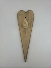 Homemade Wooden Heart Shaped Coat Hanger Decor Rustic Country Wall Mounted Rare