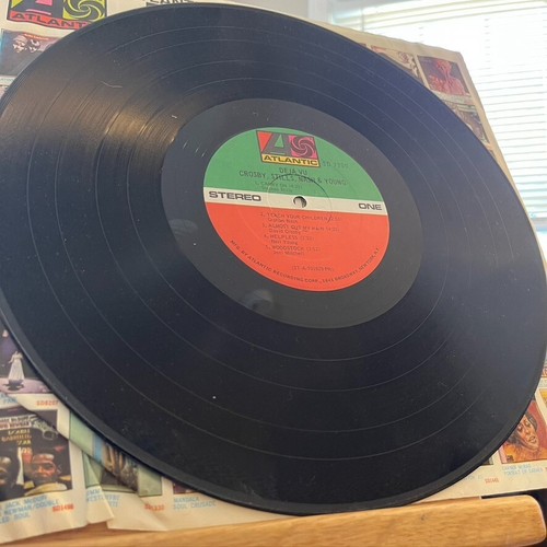 Crosby Stills Nash Young Deja Vu Vinyl LP Atlantic SD 7200 Woodstock Our House - Picture 7 of 8