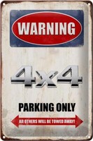 Blechschild Spruch 20X30 Cm Warning 4X4 Parking Only Deko Schild Tin Sign