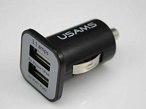 12V Dual 3.1A USB Car Charger 2 Port Adapter LED Cigarette Socket Charging - Image 2 of 2