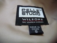 PELLE STUDIO WILSONS women's beige genuine leather filly lined pants size 8