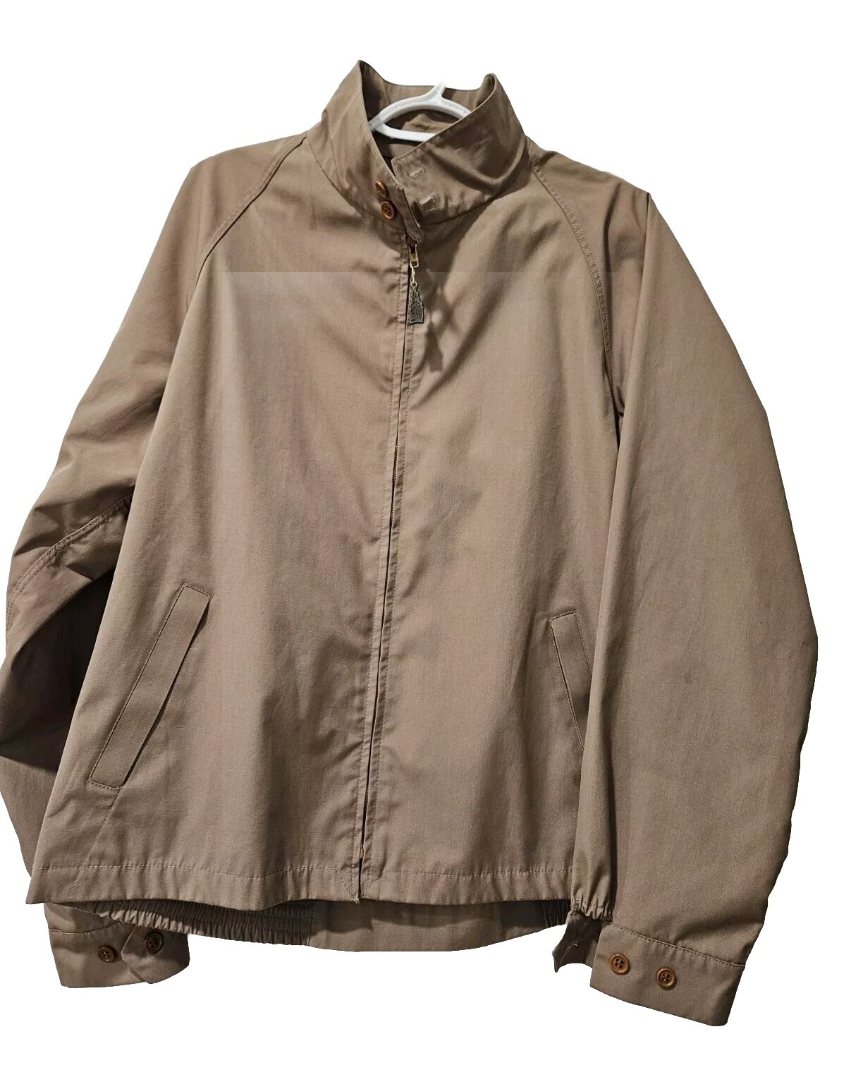 Vintage Men’s Beige London Fog Bomber Jacket Size 44 Long