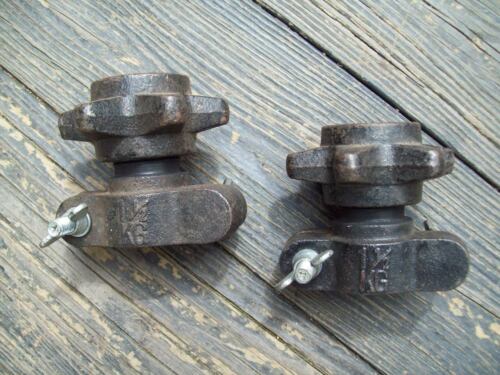 RARE vtg STANDARD SPIN-LOCK COLLARS Bodybuilding STRONGMAN York Barbell GYM