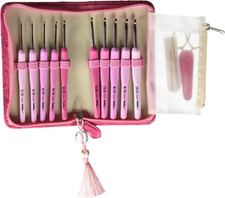 Etimo Rose Crochet Hook Set, Multicolor, 2,2.5,3.0,3.5,4.0,4.5,5.0,5.5,6.0 Milli