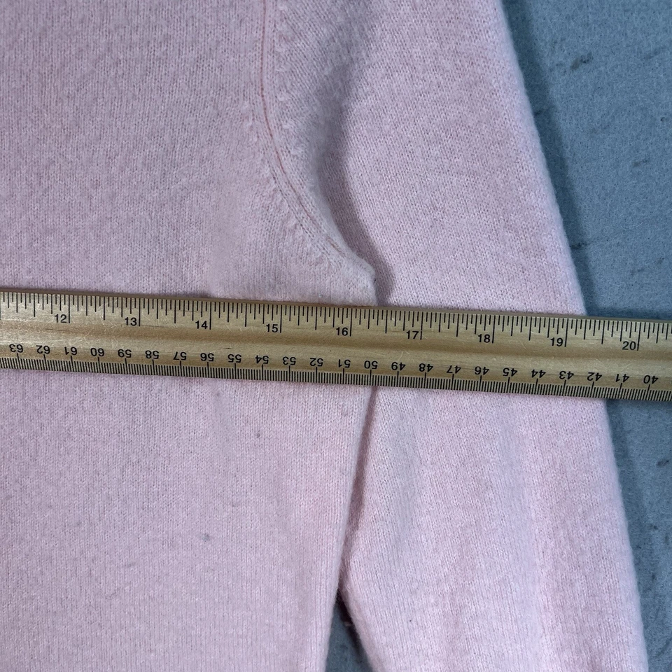 Peck & Peck роскошь 100% кашемир свитер розовый лодка шеи размер M минималистский - Изображение 2 из 4