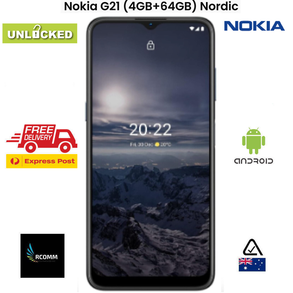 UNLOCKED NOKIA G21 BLUE 6.5'', 50MP, 64GB/4GB 50MP  ANDRIOD SEALED