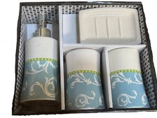 Image of New Ceramic 4 Piece Bathroom Set Bathroom Sink Accessories Various Design