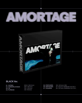 JISOO Mini Album AMORTAGE Exclusive Edition BLACK Ver. CD+P