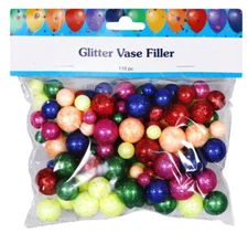 Rainbow Glitter Vase Filler 110 GLITTER Styrofoam Balls Crafts Table Scatter