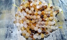 Natural Golden Healer Quartz, 8mm, Approx 50 pce, Free post OZ