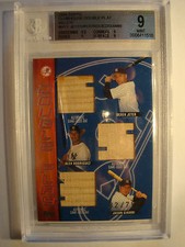 2004 Jeter Giambi Rodriguez Clubhouse Double Play #DP-NYY #32/75 BGS 9 Mint