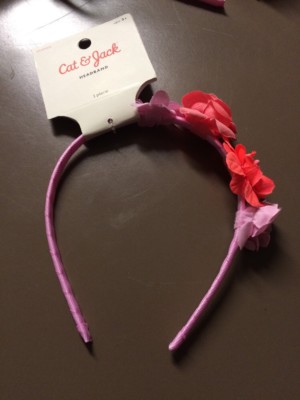 Cat & Jack Girls 3+ Headband Lot Of 10 New Pink Band With Four Flowers