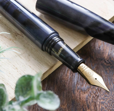 Wancher Dream Fountain Pen | TRUE EBONITE - MARBLE PURPLE GRAY, Calligraphy Pen