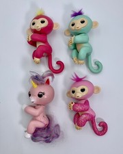 Lot Of 4 Big Fingerlings, 3 Monkey  s  1 Unicorn. All Interactive. All Working