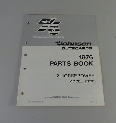 Teilekatalog OMC Johnson Outboards 2 PS Models Stand 1976