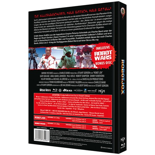 Mediabook Robot Jox + Wars Die Schlacht Der Stahlgiganten Cover A 2 Blu-Ray New - Picture 2 of 2