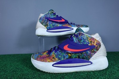 Nike KD 14 Shoes Mens Size 10 Multicolor EP Psychedelic Basketball