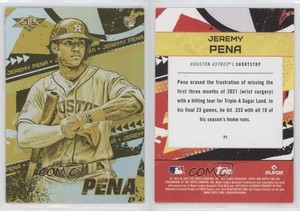 2022 Topps Fire Gold Minted Jeremy Pena #71 Rookie RC