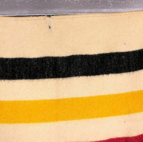VTG Candy Stripe Ayers 1950s Hudson Stripe Wool Blanket Saddle Horse Cowboy - Picture 5 of 9