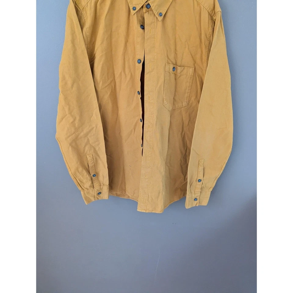 Nudie Jeans Co Shirt Mens Large Mustard Yellow Button Down Long Sleeve Casual - image 3 of 4