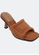 Journee Collection Women's Addriel Square Toe Dress Sandals Tan 8.5