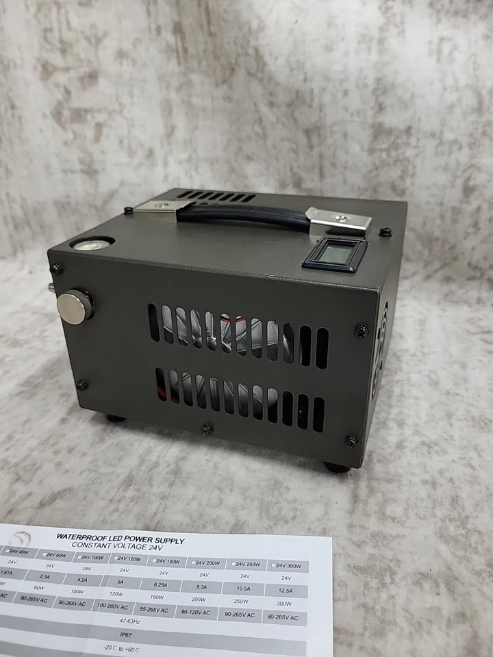 110v AC/12V DC High Pressure Air Compressor Only Read Description  - Image 3 of 4