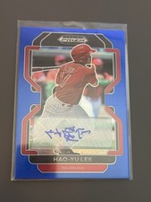 2022 Panini Prizm Draft Blue Refractor Hao Yu Lee RC AUTO Tigers 94/99