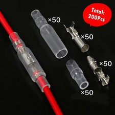 50 Pairs 4.0mm Bullet Terminal Car Electrical Wire Female Male Connector Kit