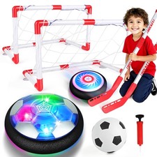 Billeeit 3-in-1 Hover Soccer Ball Set, Including 2 LED Hockey Medium