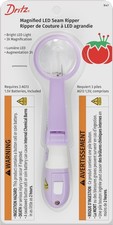 Dritz LED Magnified Seam Ripper with 3X Magnification Purple Sewing Tool