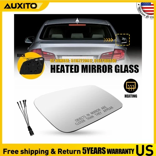 Heated Passenger Side Mirror Glass Convex For BMW 528i XDRIVE 535i XDRIVE 550i