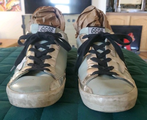 Authentic Golden Goose Superstar, Sz 9. Robin's Egg Blue and Silver