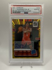 2022-23 Panini Donruss - TyTy Washington Jr Gold Holo Laser Auto /10 #229 PSA 10