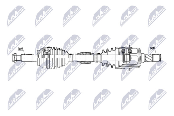 NTY Antriebswelle NPW-MZ-116 FüR Mazda CW MZR Cwefw-image