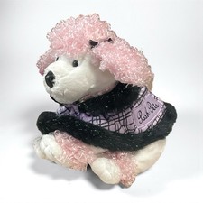 Animal Alley Pink White Poodle Plush Posh Pets Dog Curly Jacket Cape ToysRUs 9  