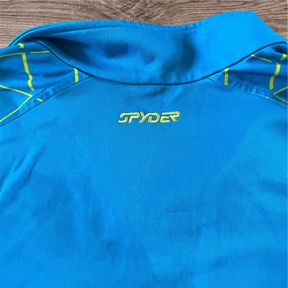 Vintage Spyder Spell Out Spider Web Half Zip Pullover Skiing Top Mens Size M - Image 3 of 4