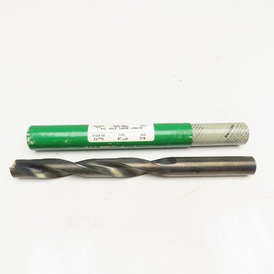 Precision Twist Drill 7/8'' Coolant Thru 2 Flute Spiral Drill Bit 11'' OAL