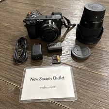 Sony Alpha A6400 24.2MP Mirrorless Digital Camera Bundle w/ Sigma 16mm 1.4 Lens