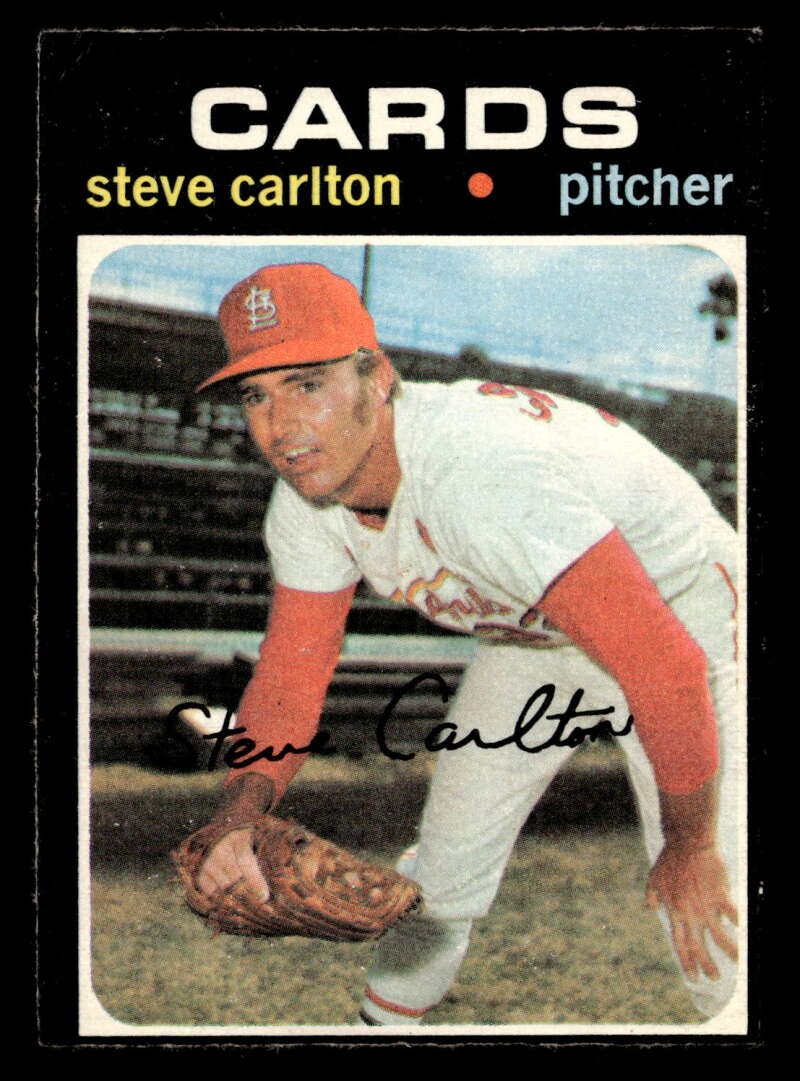 1971 O-Pee-Chee Steve Carlton #55 St. Louis Cardinals Low Grade Crease IC516