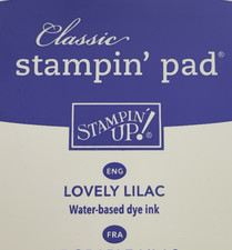 Stampin Up Ink Pad LOVELY LILAC 2009 Retired Classic Case AS IS FLAW Stain Case
