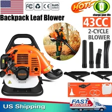 Backpack Leaf Blower Gas Powered Snow Blower 665CFM 270MPH 43CC 2-Stroke 3HP NEW