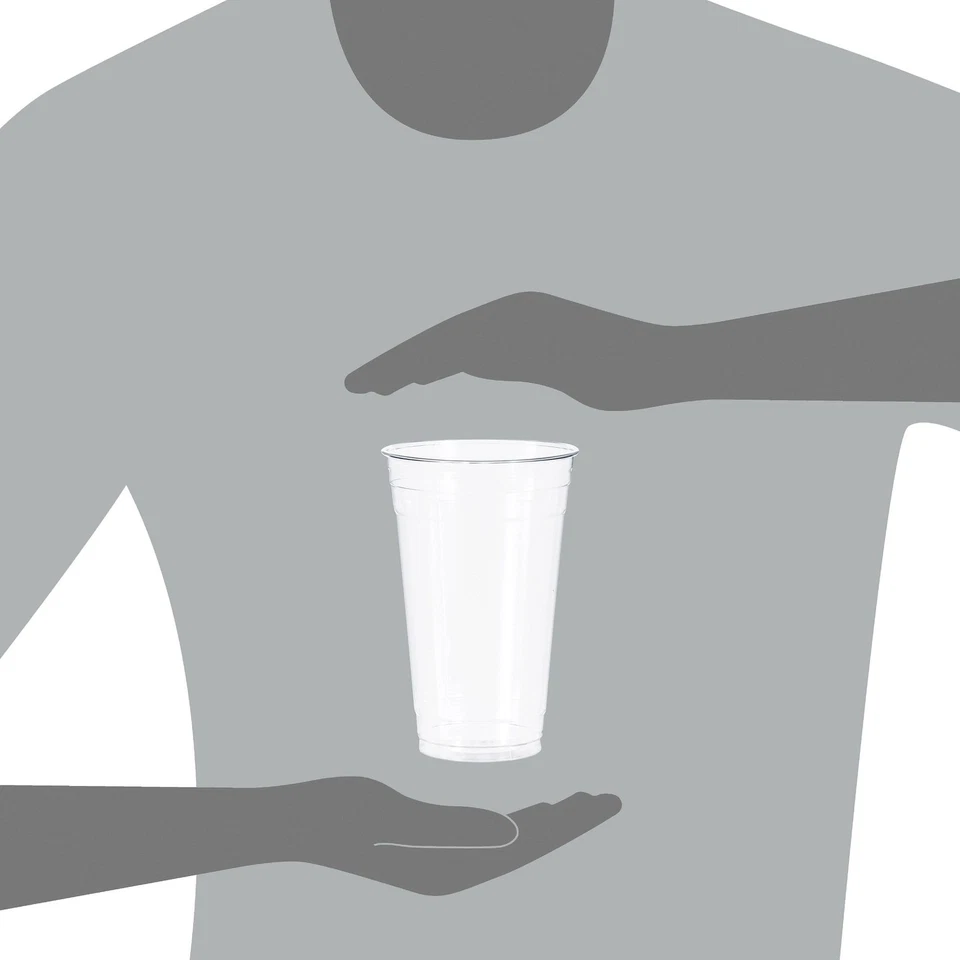 Taza de plástico PET ultra transparente Dart TD24 24 oz (estuche de 600) Foto 4 de 4