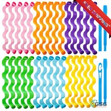 30-Piece Heatless Spiral Curlers Kit for No-Heat Wavy Hairstyles