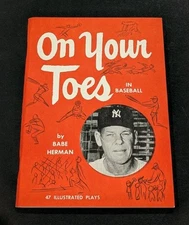 1954 FIRST EDITION Babe Herman ON YOUR TOES In Baseball Illustrated BOOK ~XXMT27