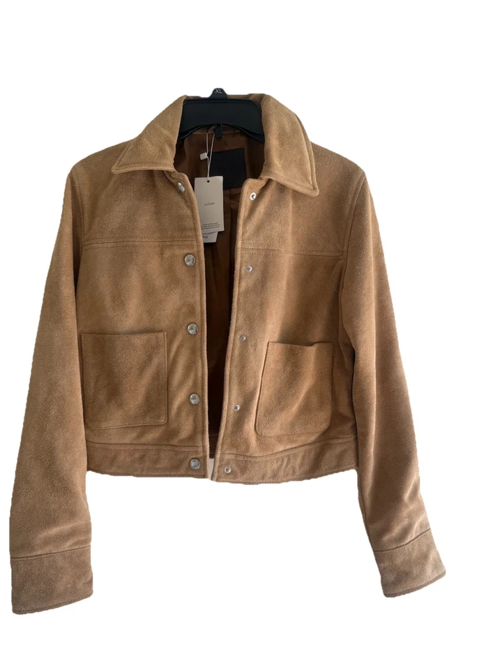 Mango Women’s Suede Leather Jacket, Small, NWT - Image 2 of 4