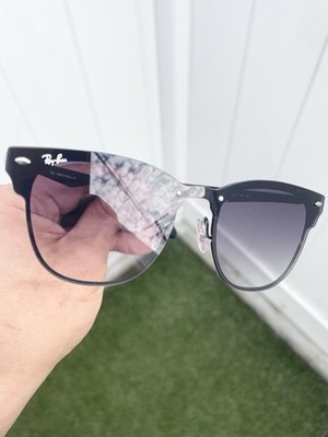New Ray Ban Blaze Clubmaster 3576-N 3576 Black Purple Gradient Lens