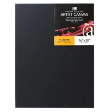 Art Advantage Artist Canvas Visual Edge 16x20, Black, Stretched Canvas for